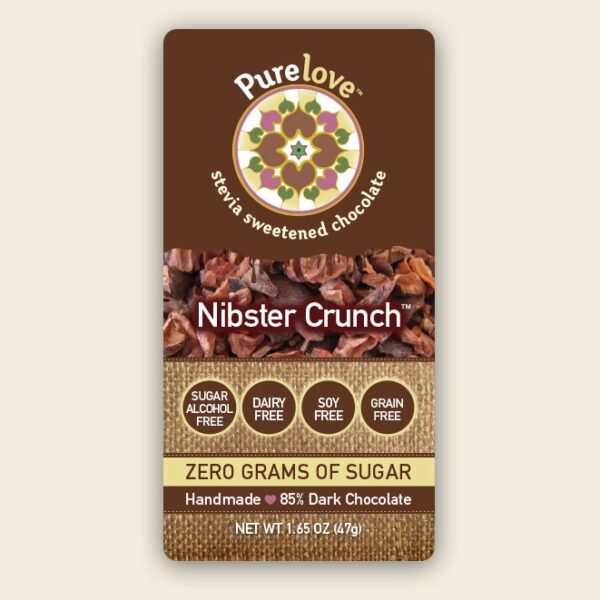Nibster Crunch - Stevia Sweetened Chocolate Bar