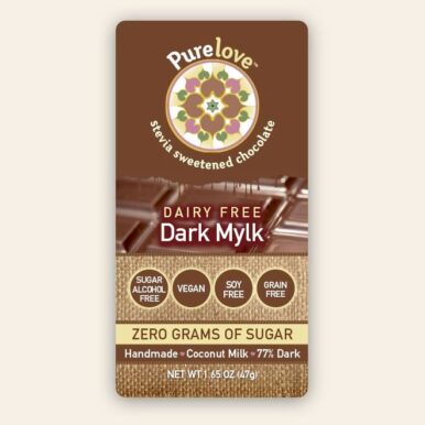 Dark Mylk Dairy Free label