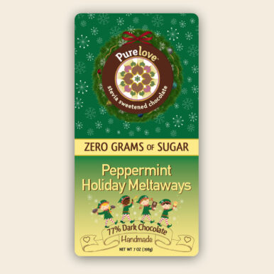 Peppermint holiday meltaways made with stevia extract