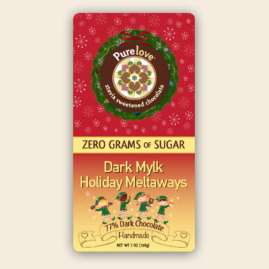 Dark Mylk Holiday Meltaways made with pure stevia extract